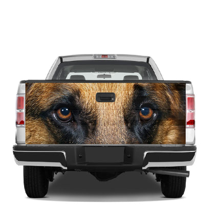 Petthouse | German Shepherd Dog Eyes Tailgate Wrap For Trucks Tailgate Decals Graphic Wraps Dog Mom Dog Dad