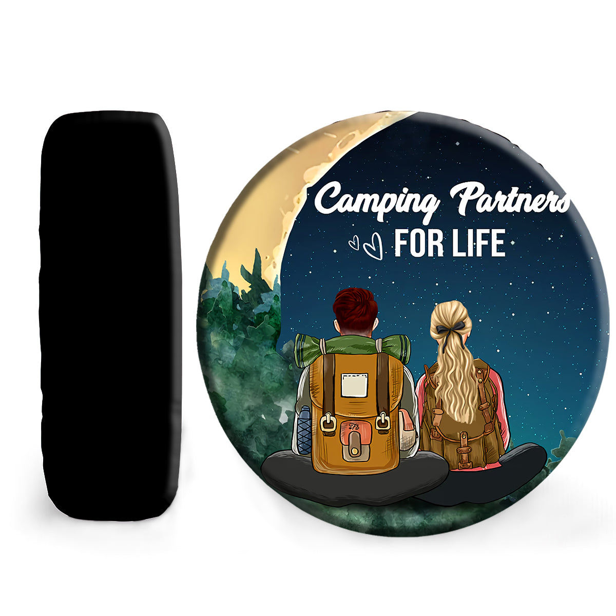 Petthouse | Customized Name Camping Partners For Life Spare Tire Cover Camping Lovers Gift Campers Gift