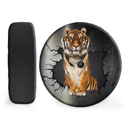 Petthouse | Cool Tiger Metal Crack Hole Funny Corrosion Protection Wheel Covers Gift For Animal Lovers