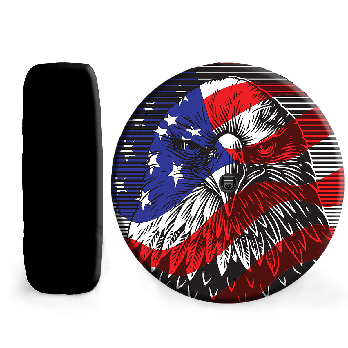 Petthouse | Eagle Head Spare Tire Cover American Flag Tire Cover Patriotic Wheel Cover Car Accessories