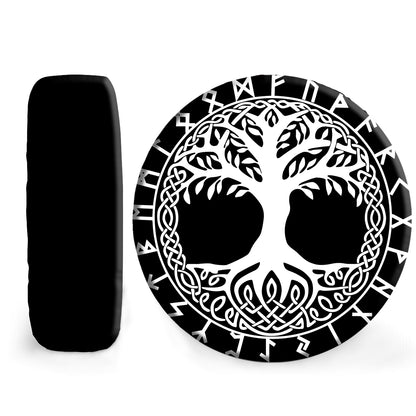 Petthouse | World Tree Viking Pattern Tire Cover Scandinavia Culture Pattern Tire Cover Car Decoration