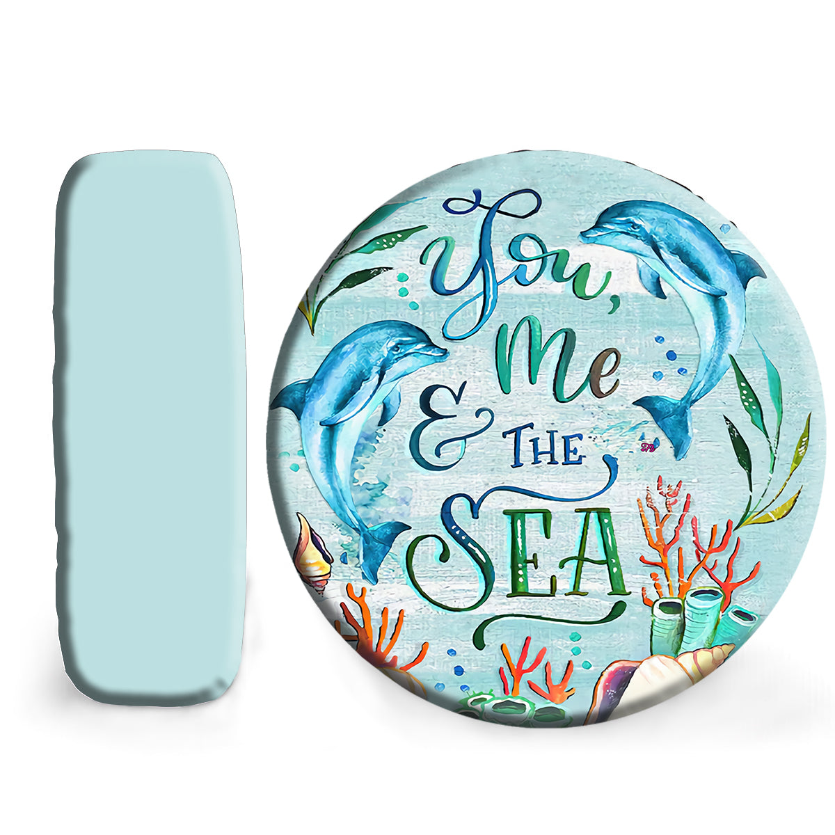 Petthouse | Customized Dolphin Couple Spare Tire Cover You Me And The Sea Wheel Cover Valentine Gift