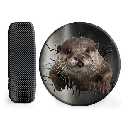 Petthouse | Otter Cute Tire Protector Covers Otter Sea Animal Hole Camper Tire Cover Animal Lover Car Accessory