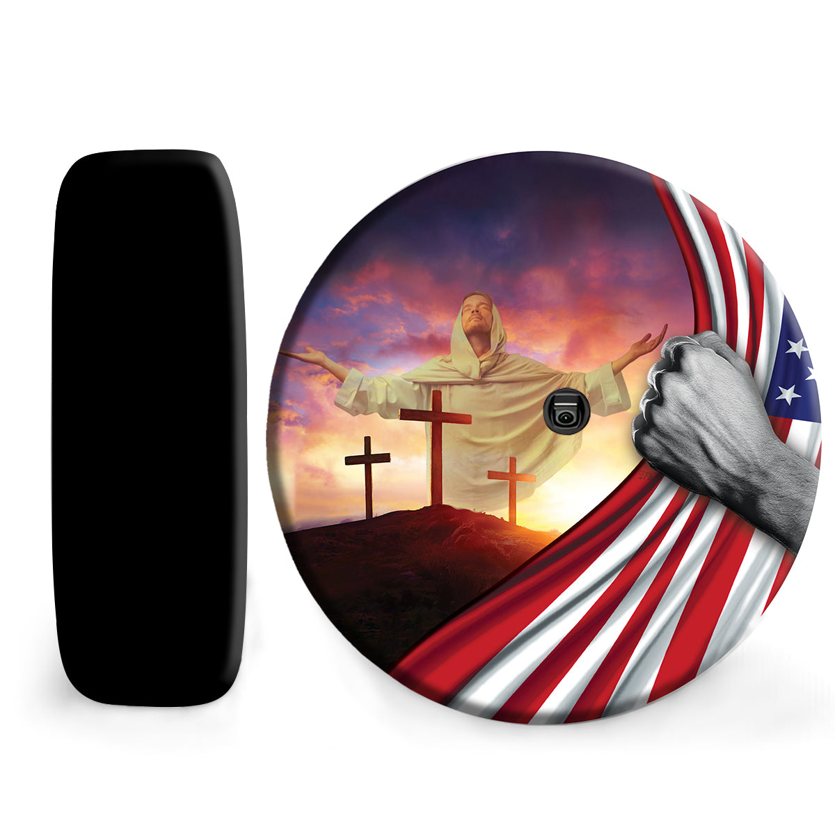 Petthouse | Jesus Bless Us Cross Hill Spare Tire Cover Jesus Holy Spirit Wheel Cover Jesus Cross Christian Gift