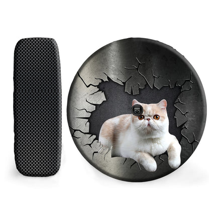 Petthouse | Exotic Shorthair Tire Protector Covers Cat Through Breaking Hole Truck Tire Cover For Cat Dad