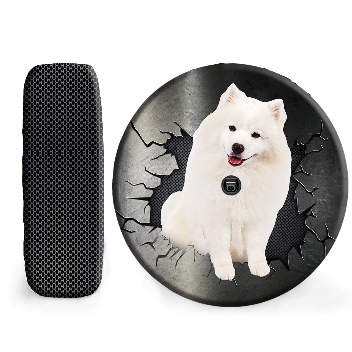 Petthouse | Spare Tire Cover American Eskimo Dog Wheel Bag Car Accessories Universal Dog Owner Gifts