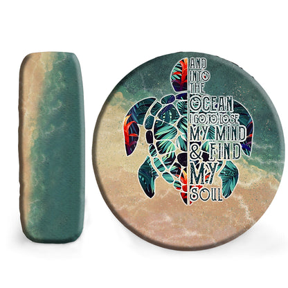 Petthouse | Customized Turtle Spare Tire Cover Turtle Tropical Wheel Cover Turtle And Into The Ocean I Lose Mind