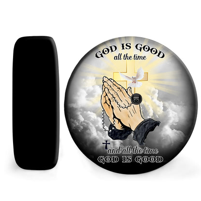 Petthouse | God Is Good Tire Cover Christian Tire Cover Religious Tire Covers Pray Hand Cover Car Decoration