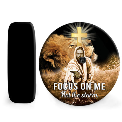 Petthouse | Jesus Christ Holy Bible Lion Of Judah Spare Tire Cover Focus On Me Not The Storm Wheel Cover