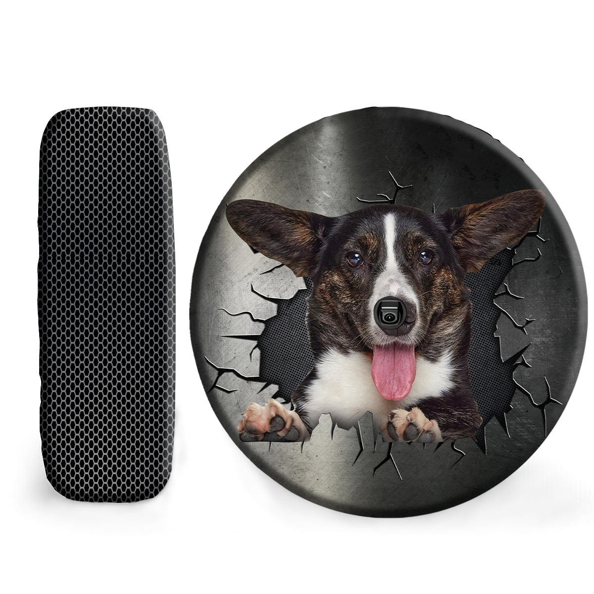 Petthouse | Cardigan Welsh Corgi Waterproof Tire Cover Dog Metal Print Universe Wheel Cover Dog Dad Gifts