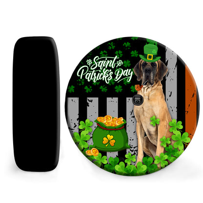 Petthouse | Great Dane Spare Tire Cover St Patrick's Day Tire Cover Clover Irish Tire Wrap Dog Lover