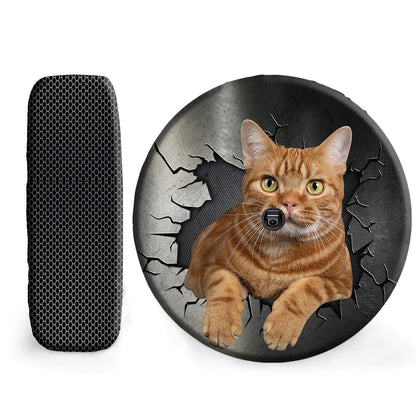 Petthouse | Spare Wheel Cover Red Tabby American Shorthair Cat Universal Fit Truck Tires Cat Dad