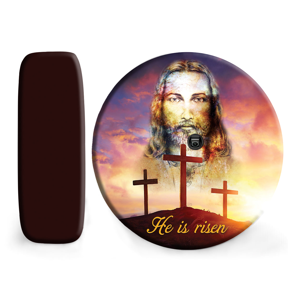 Petthouse | Jesus He Is Risen Spare Tire Cover Cross Hill Wheel Cover Jesus Christian Religious Tire Cover