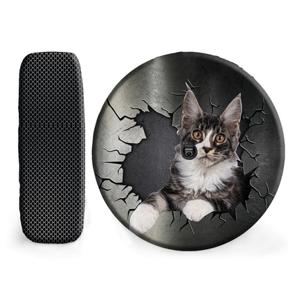 Petthouse | Maine Coon Cat Tire Wheel Protector Cat Mom Dad Trailer Tire Cover Cat Lover Car Accessory