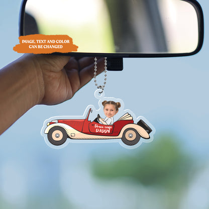 Petthouse | Custom Photo Drive Safe Daddy Ornament For Car, Birthday Gift Idea For Daddy, Funny Baby