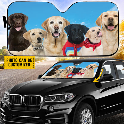 Petthouse | Customize Gift Dog Sun Shade A Bunch Of Labrador Retriever Dog Driving Car Sunshade