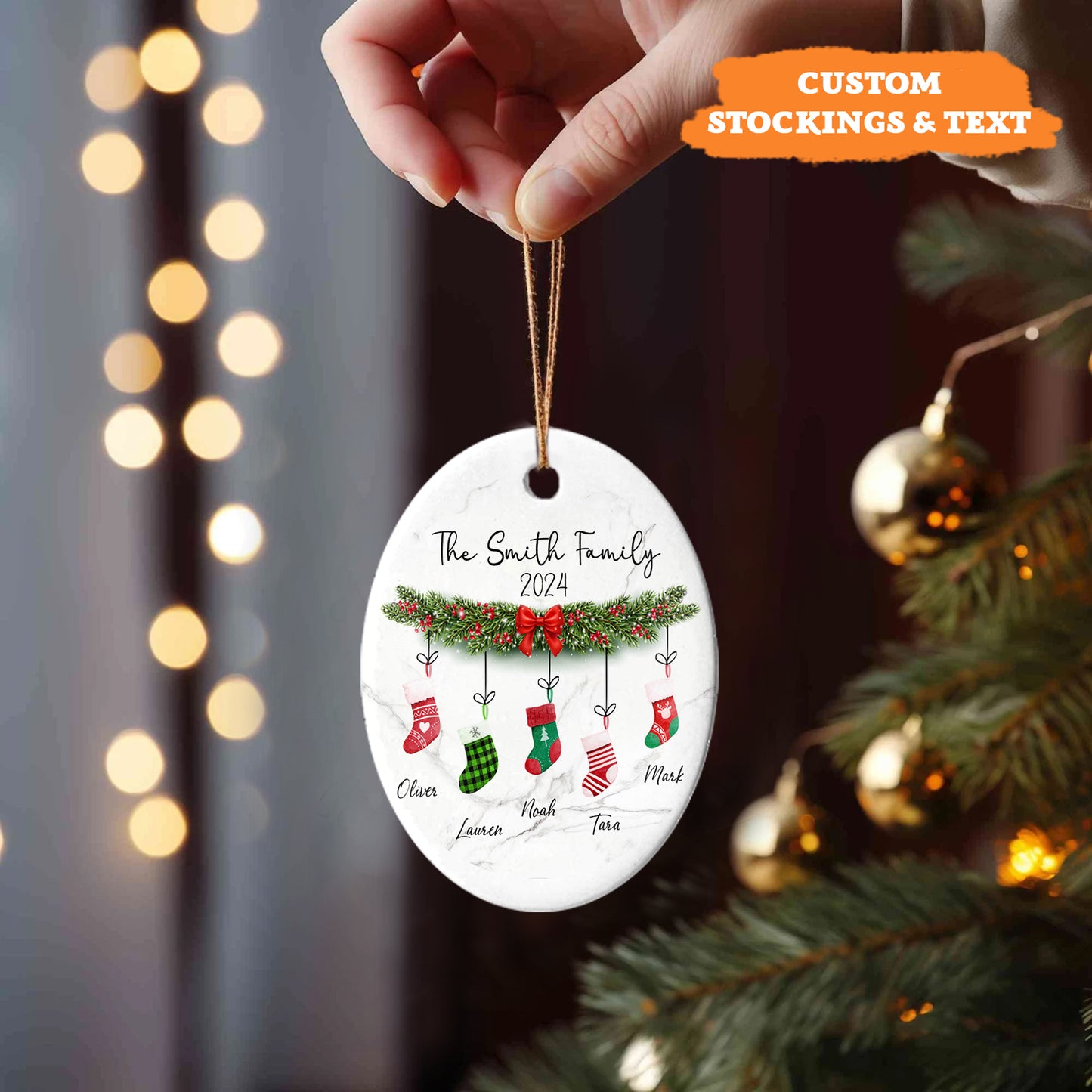 Petthouse | Personalized Family Christmas Ornament, Family Stocking Ornament, New Family Christmas Gift 2025