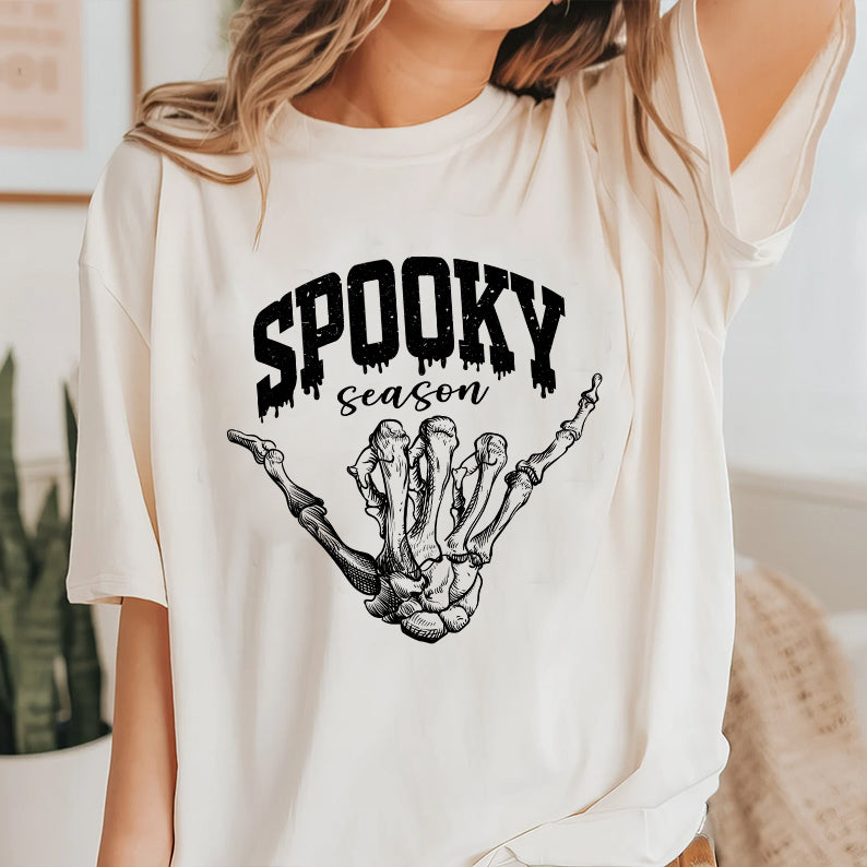 Petthouse | Vintage Spooky Season Shirt, Skeleton Hand Halloween Retro Fall Shirt,  Halloween Shirt