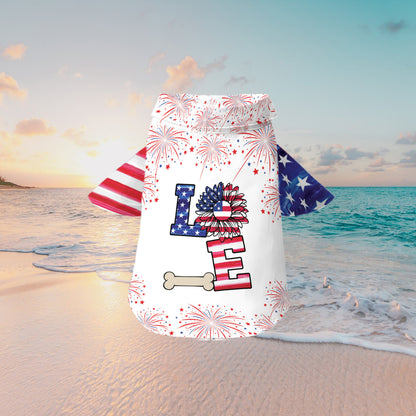 Petthouse | Personalized Dog Lover Hawaiian Shirt, 4th Of July Independence Day, Gift Pet Lovers