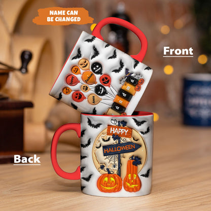 Petthouse | Personalized Grandma Happy Halloween Mug, Halloween Vibes 3d Inflated Mug, Gift For Mom