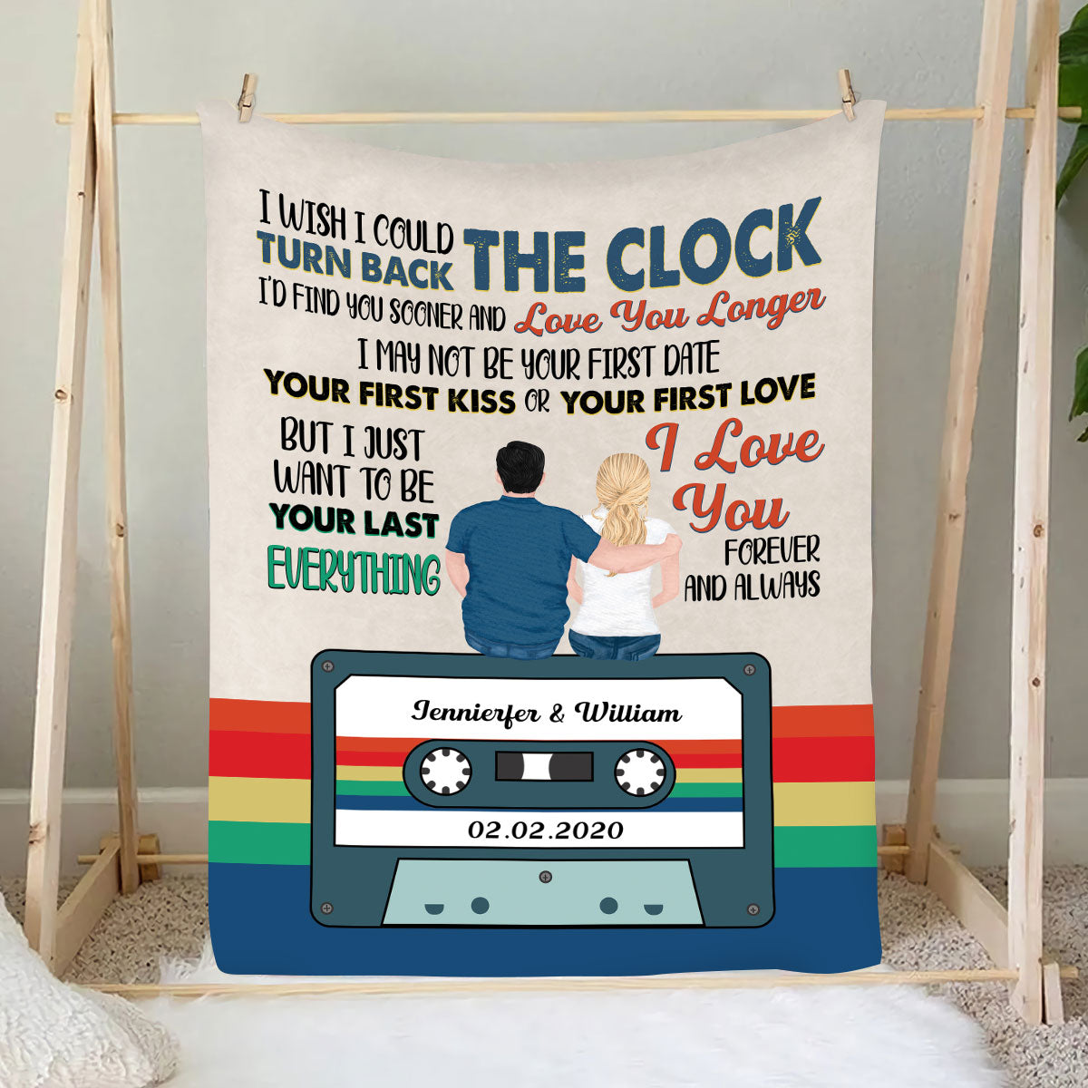 Petthouse | Customized Girlfriend Valentines Throw Blanket, Turn Back The Clock Sherpa Blanket, Wedding Planning