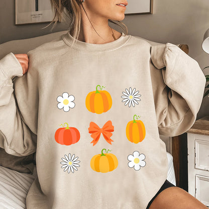 Petthouse | Fall Pumpkin Shirt, Coquette Orange Bow Fall Shirt, Pumpkin Lover Shirt, Thanksgiving