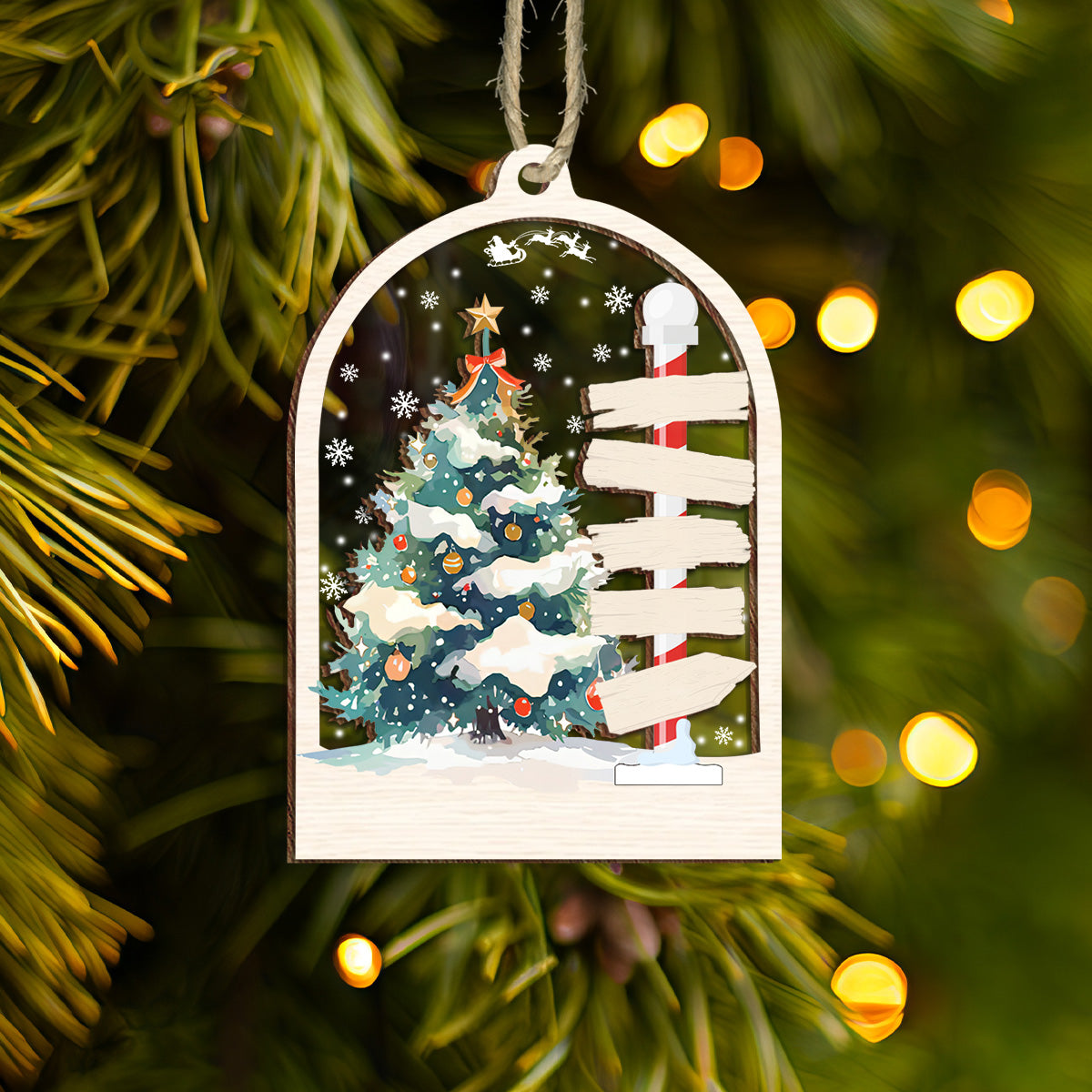 Petthouse | Personalized Family Christmas Ornament, Family 2024 Ornament, Xmas Ornament, Family Name Tree