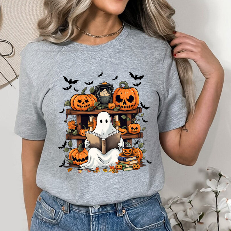 Petthouse | Ghost Book Reader Shirt, Reading Tee Book Lovers, Halloween Boo Reading Enthusiast Book