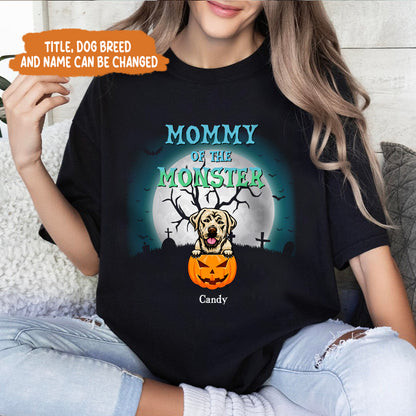 Petthouse | Personalized Dog Mom Monsters Halloween T Shirt, Dog Mommy Of The Monsters Dog Monster