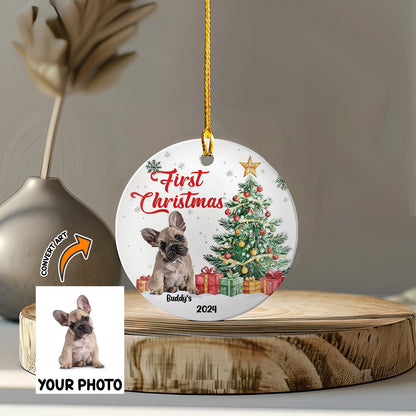 Petthouse | Personalised Dogs First Christmas Ornament, Puppy's 1st Xmas Tree Decoration, Memorial Gift