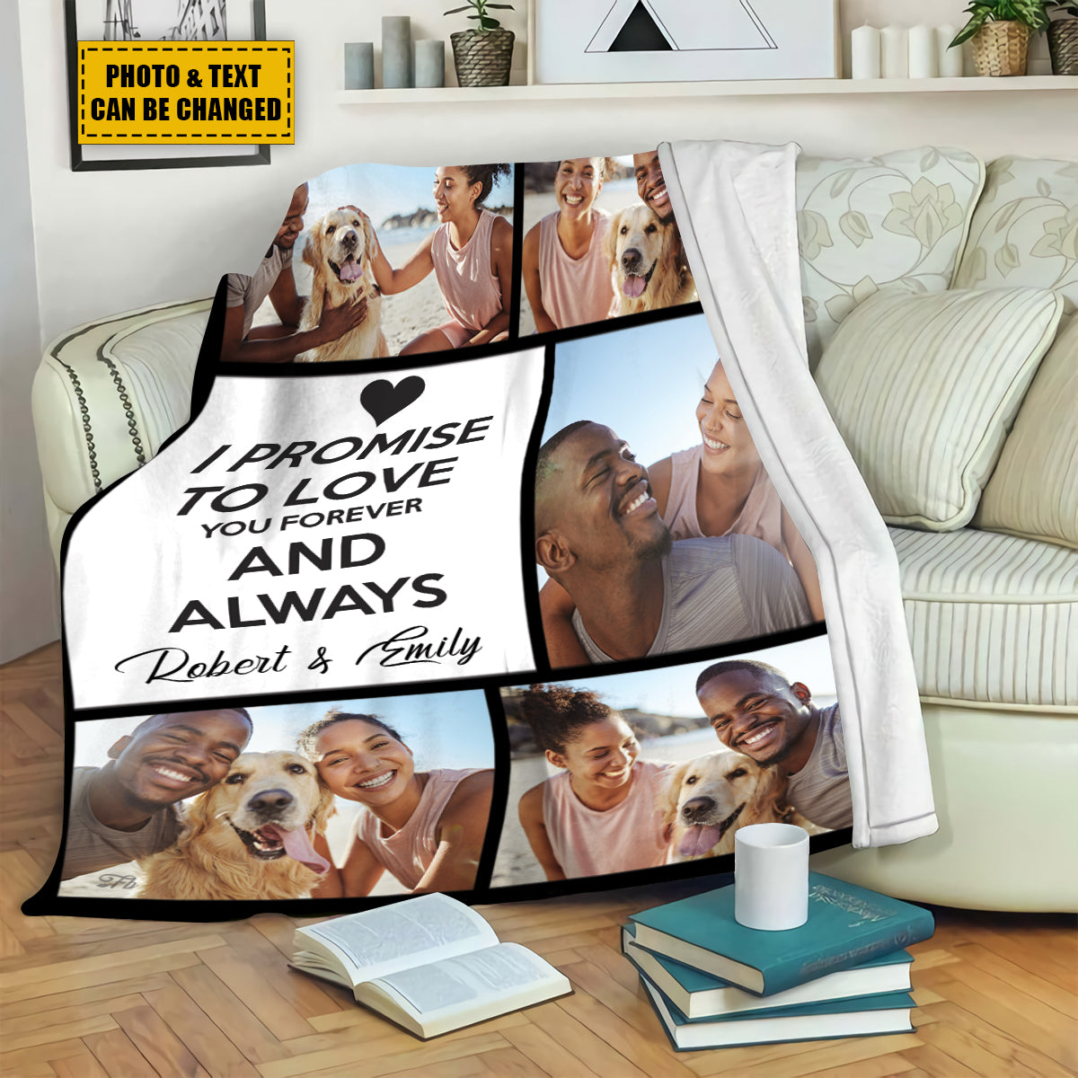 Petthouse | Custom Photo Blanket For Couples, Fleece Throw Blankets, Flannel Picture Blanket, Gifts For Husband