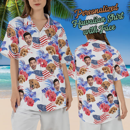 Petthouse | Custom Dog Hawaiian Shirt, Dog 4th Of July Independence Day, Dog Tropical Style Shirt