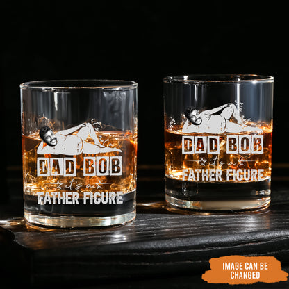 Petthouse | Custom Photo Dad Gift, It's Not A Dad Bod It's A Father Figure Funny Whiskey Glass