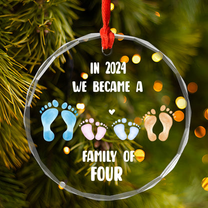 Petthouse | Personalized Family Of Four Christmas Ornament, Family Ornament, Baby's First Christmas Ornament