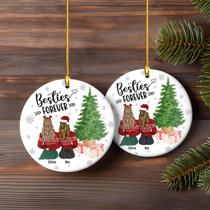 Petthouse | Custom Besties Forever Ornament, Best Friend Ornament, Best Friend Gifts, Besties Keepsakes