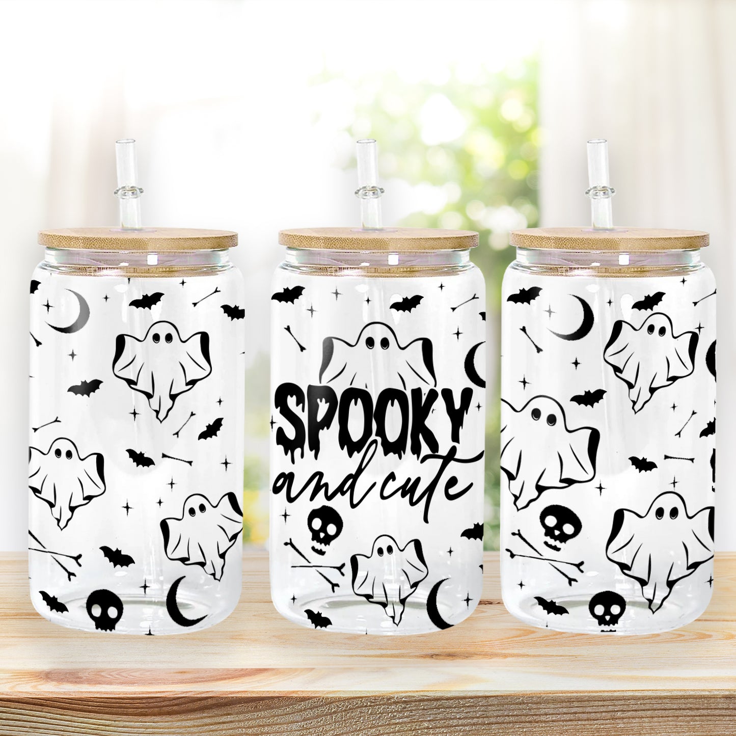 Petthouse | Spooky And Cute Halloween Glass Can, Halloween Ghost Libbey, Ghost Spooky Viber Halloween