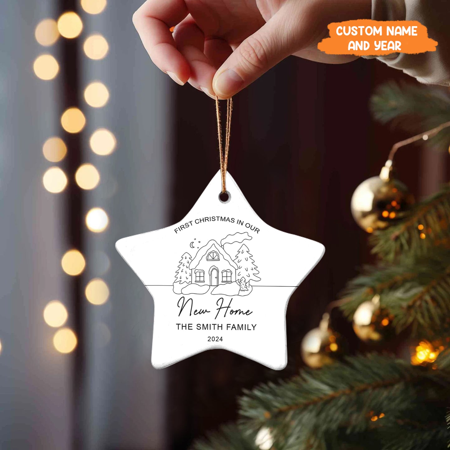 Petthouse |  Personalized First Christmas In Our New Home 2024, Housewarming Gift, Christmas Ornament