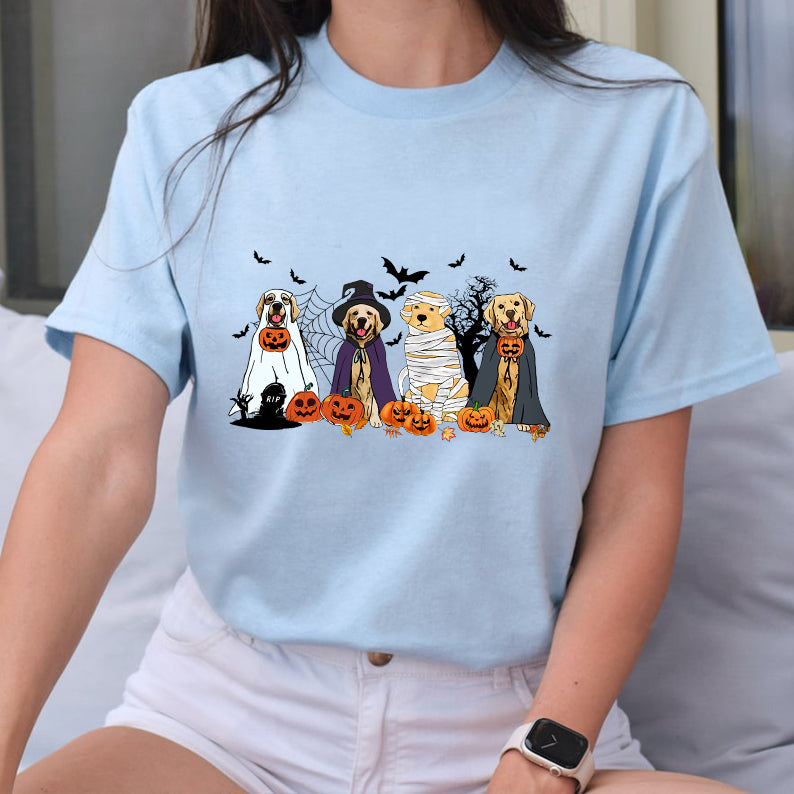 Petthouse | Golden Retriever Ghost Dogs Shirt, Halloween Ghost Dog, Dog Ghost Spooky Vibes