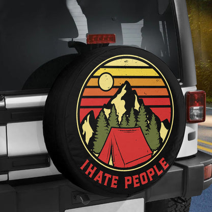 Petthouse | Spare Tire Cover I Hate People Cover Waterproof Wheel Protector Fit  Camping Tire Cover