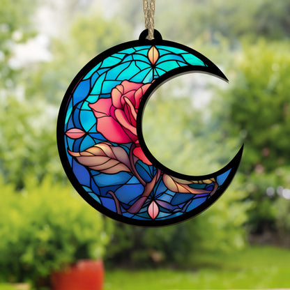 Petthouse | Custoomized Monthflower Pet Memorial Suncatcher, Loss Of Pet Sympathy, Cat Windows Hangings