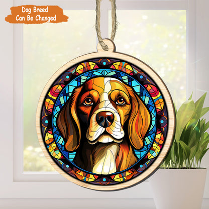 Petthouse | Personalized Dog Stained Glass Effect Suncatcher, Loss Of Pet Sympathy Gift, Pet Memorial Gift