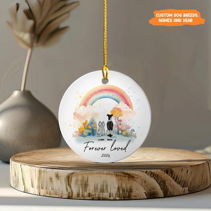 Petthouse | Personalized Pet Memorial Ornament, Rainbow Bridge Ornament, Dog Breeds Memorial Ornament