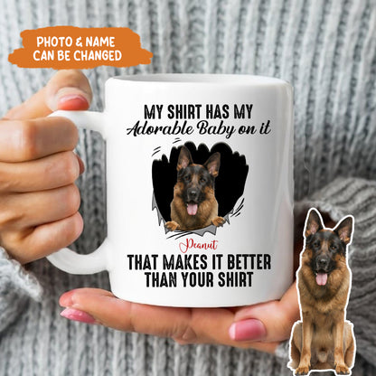 Petthouse | Personalized Dog My Shirt Has My Adorable Baby Shirt, Gift For Dog Lover Dog Dad Dog