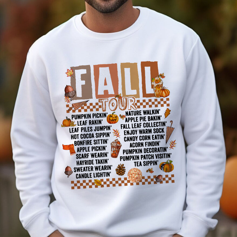 Petthouse | Retro Fall Tour Shirts, Fall Shirt, Autumn Leaves Pumpkin Shirt, Pumpkin Gardening