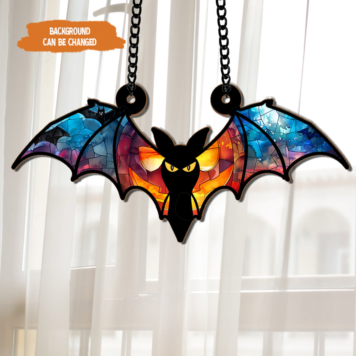 Petthouse | Bat Suncatcher Ornament Window Hanging, Halloween Window Suncatcher Ornament, Halloween Gift