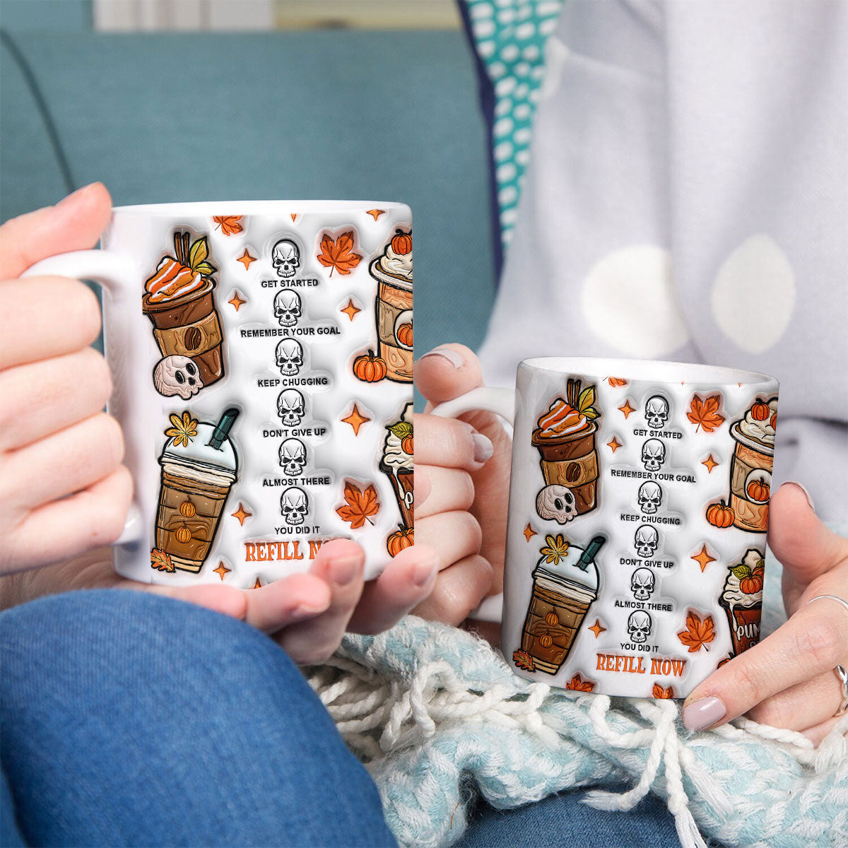 Petthouse | Pumpkin Spice 3d Inflated Mug, Coffee Fall Mug, Pumpkin Spice Latter Mug, Autumn Mug