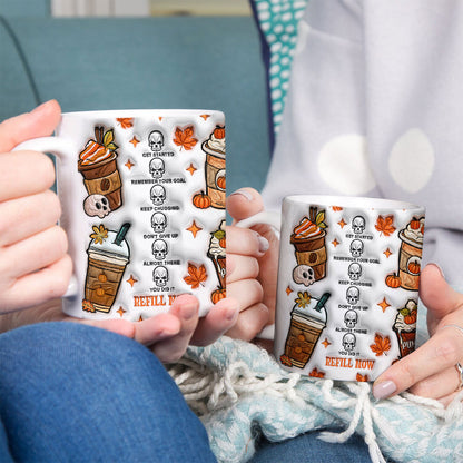 Petthouse | Pumpkin Spice 3d Inflated Mug, Coffee Fall Mug, Pumpkin Spice Latter Mug, Autumn Mug