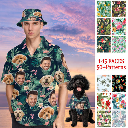 Petthouse | Custom Hawaiian Shirt With Face For Family, Funny Tropical Summer Hawaiian Shirt