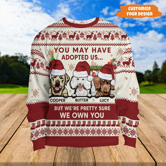 Petthouse | Personalized Ugly Sweater For Dog Lovers, Dog Owner Christmas Sweatshirt, Dog Ugly Sweatshirt