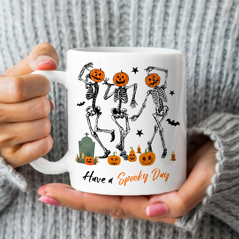 Petthouse | Dancing Skeleton Pumpkin Shirt, Spooky Day Shirt, Halloween Pumpkin Skeleton Dancing Party